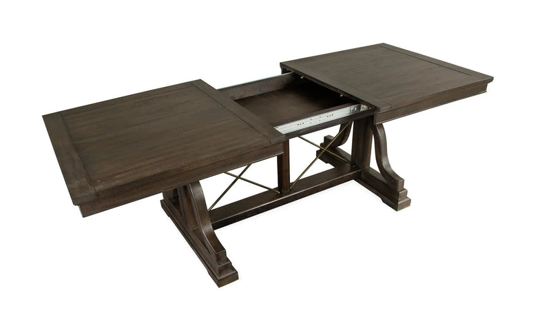 Westley Falls - Trestle Dining Table - Graphite by Unique Piece Furniture