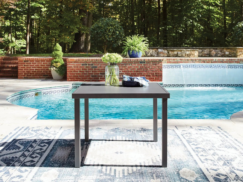 Rocky Creek - Square Dining Table With Umbrella Option - Gray by Unique Piece Furniture