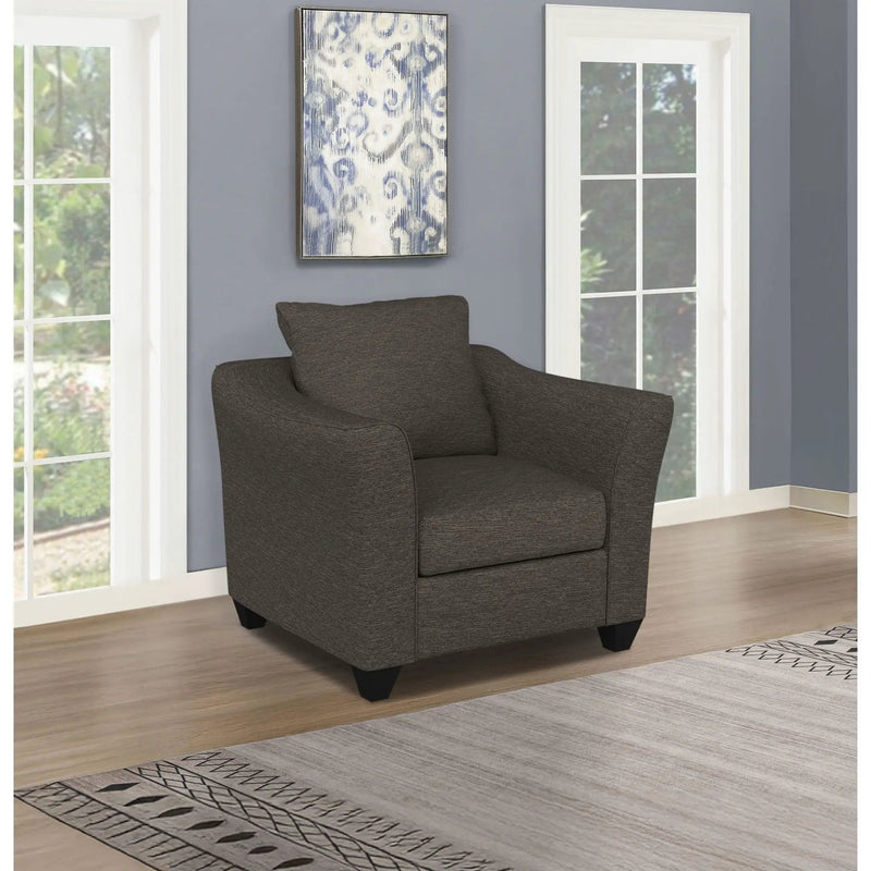 Paige - Flared Arm Chair - Charcoal Gray by HouseOfZazla