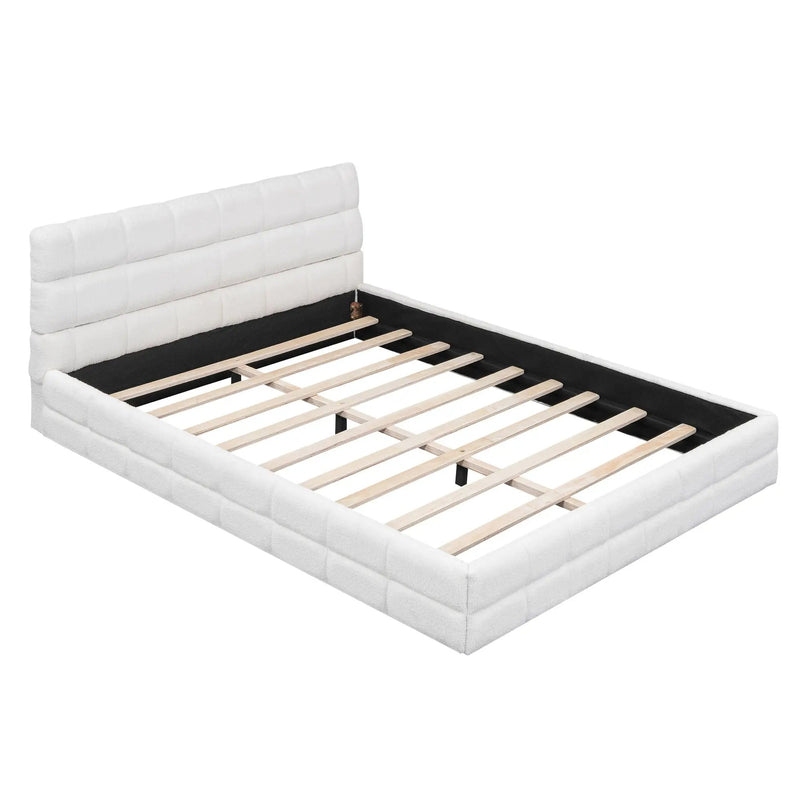 Upholstered Platform Bed With Headboard by HouseOfZazla