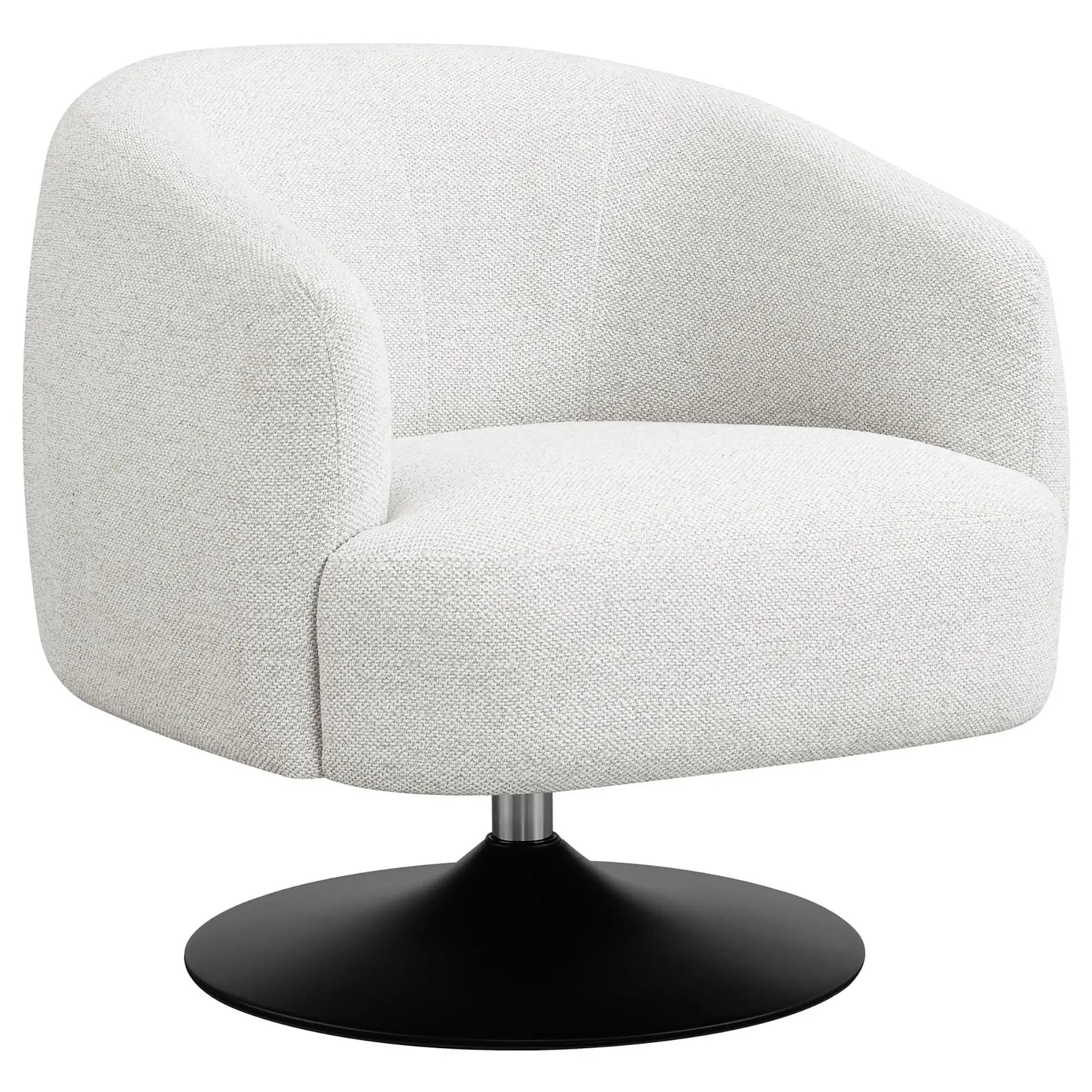 Upholstered Swivel Accent Chair, 360 Degree Rotation - Beige by HouseOfZazla