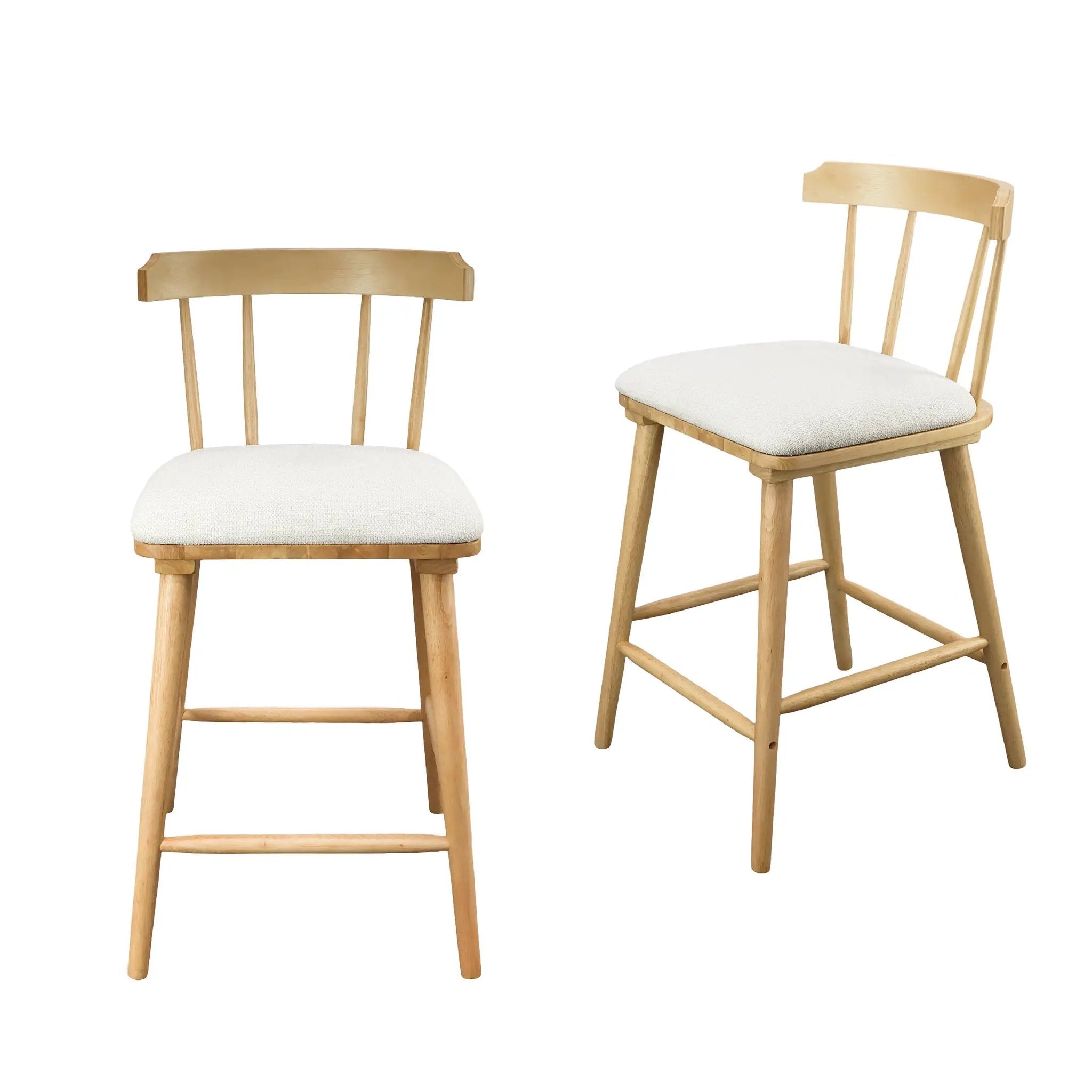 Olivia Indoor Wooden Upholstered Counter Stool by HouseOfZazla