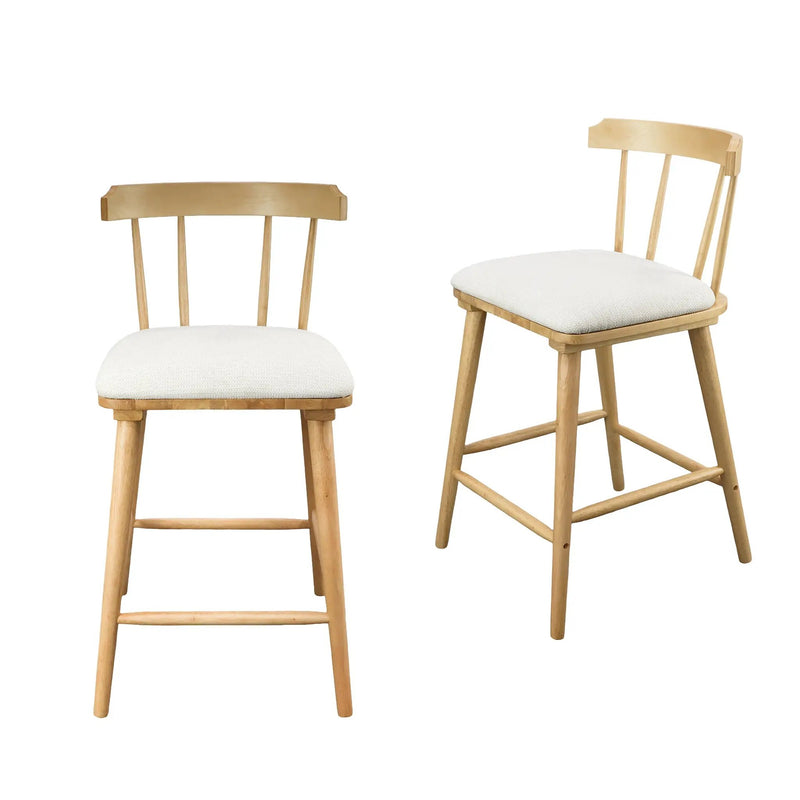 Olivia Indoor Wooden Upholstered Counter Stool by HouseOfZazla