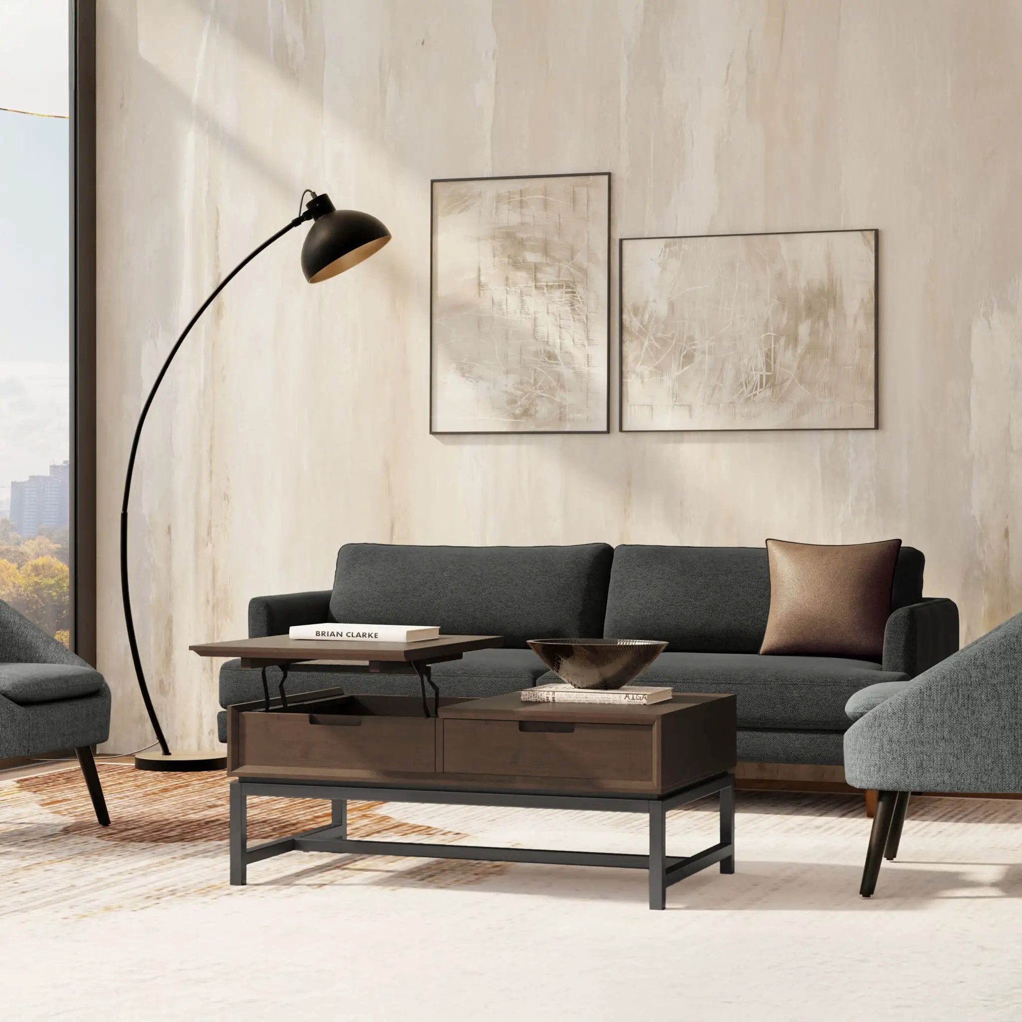 Banting - Lift Top Coffee Table - Walnut Brown by Unique Piece Furniture