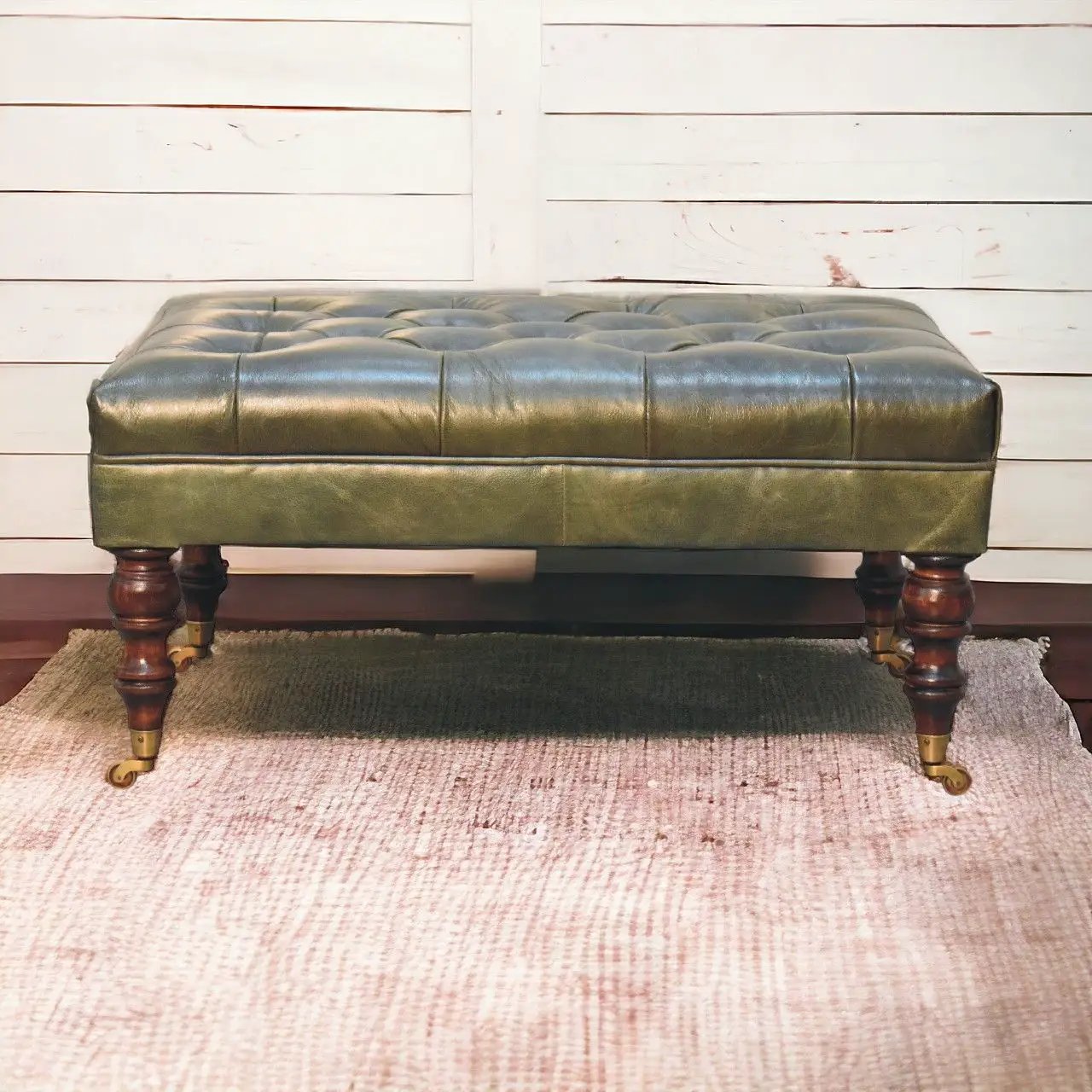 Buffalo - Ottoman With Castor Legs by HouseOfZazla