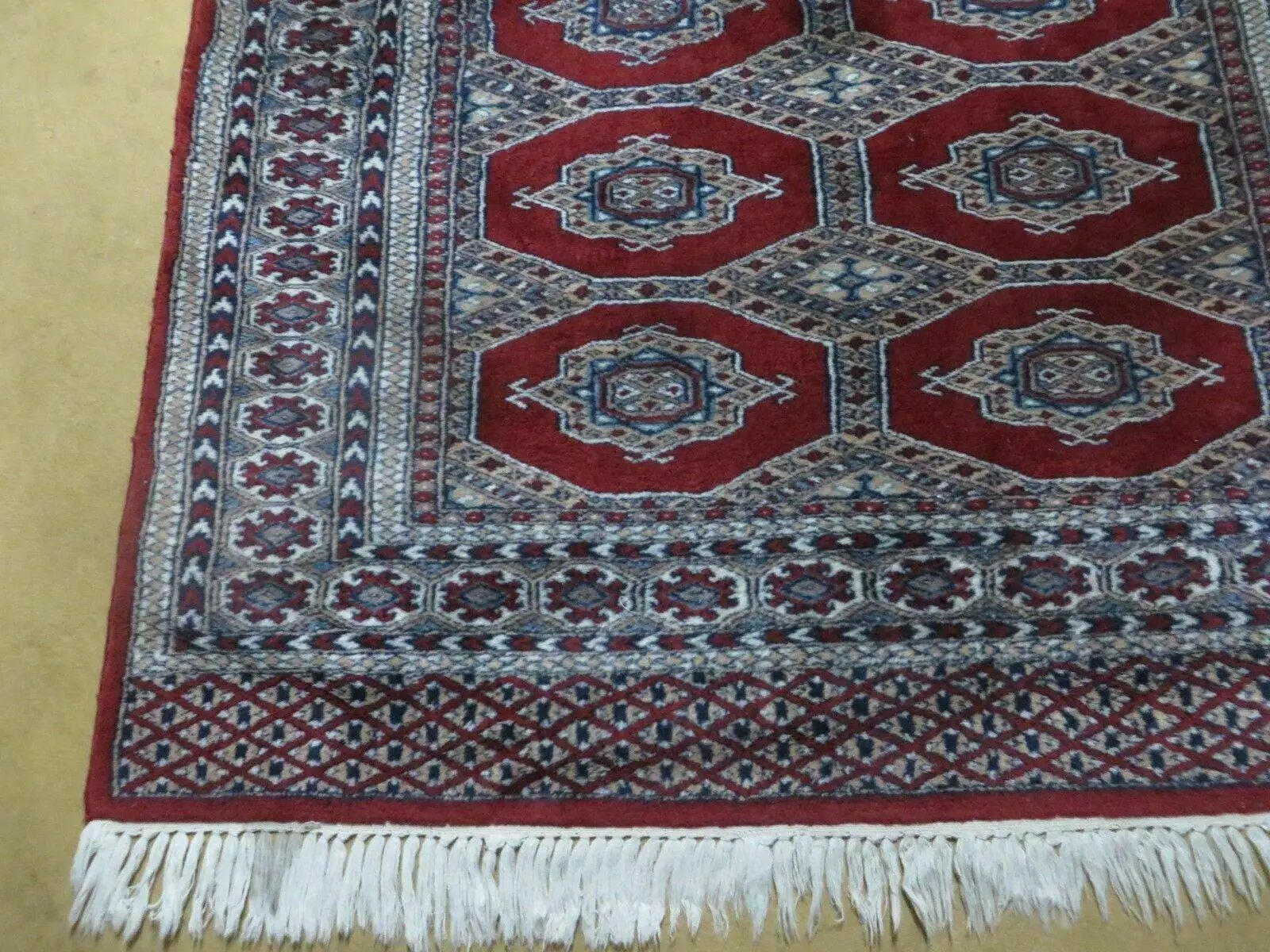 4' X 6' Vintage Handmade Pakistan Turkoman Bokhara Fine Woven Wool Rug Nice by Jewel Rugs
