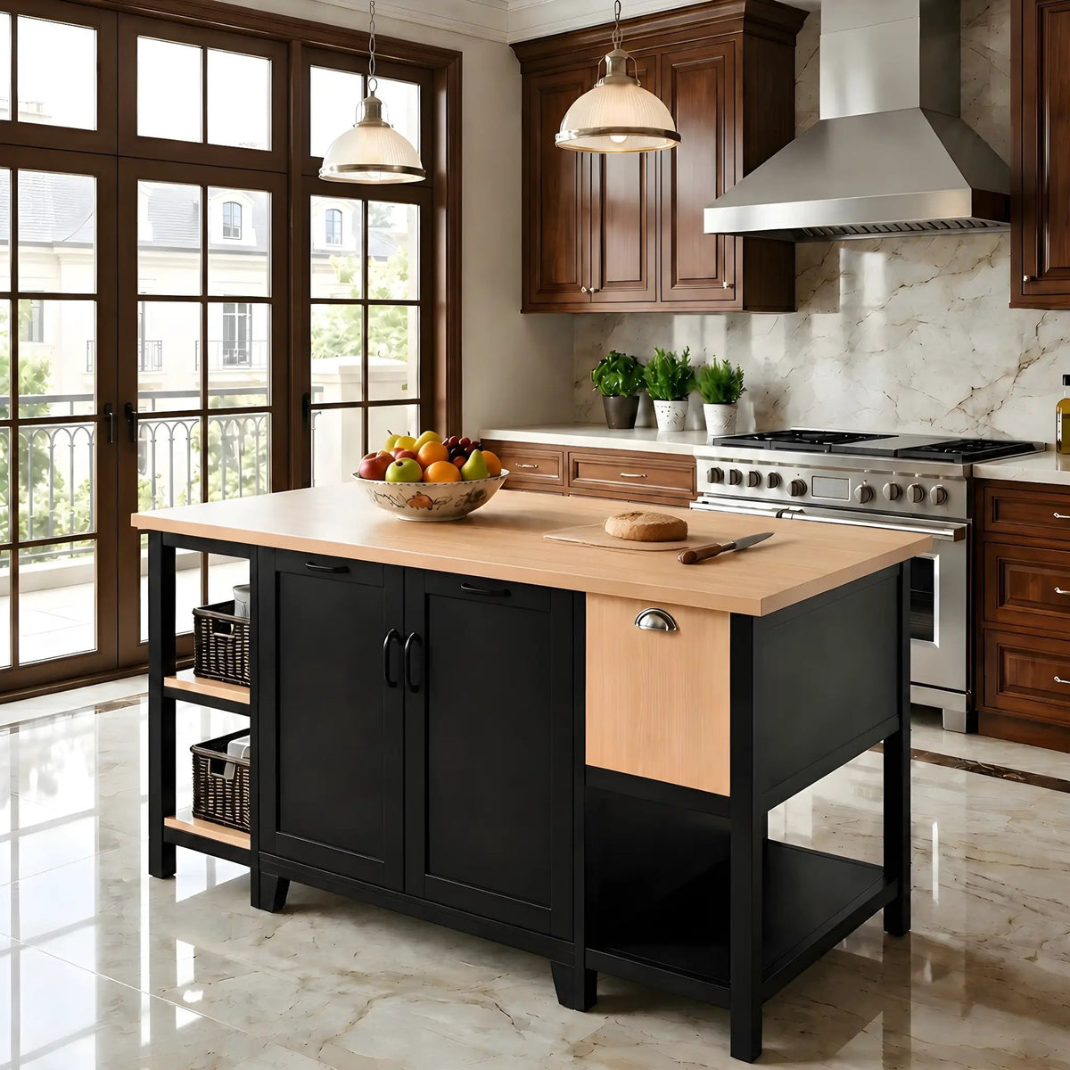 58" Freestanding Kitchen Island by HouseOfZazla