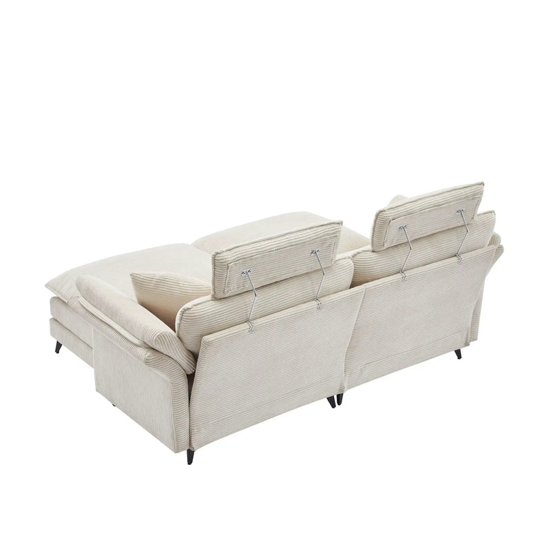 Modern Deep Seat Sectional Sofa With Ottoman by HouseOfZazla