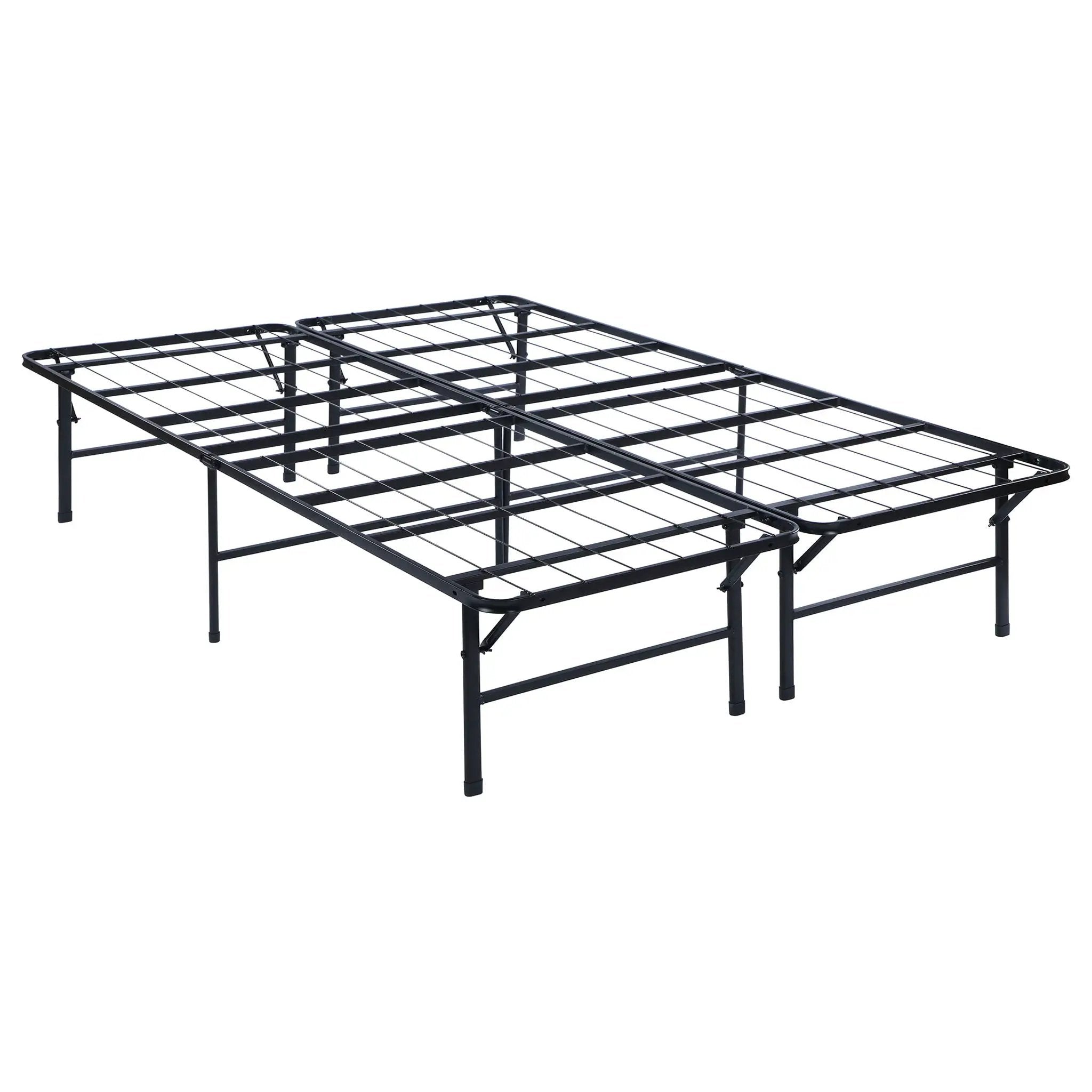 Mabel Metal Eastern King Mattress Support Platform Bed Black by Unique Piece Furniture