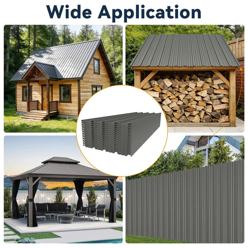 15 Pcs Heavy Duty Waterproof Metal Roofing Panels by HouseOfZazla