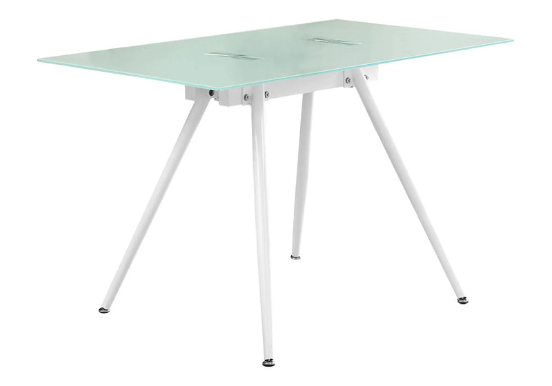 Computer Desk For Home Office, Laptop, Tempered Glass, Contemporary & Modern - White by Unique Piece Furniture