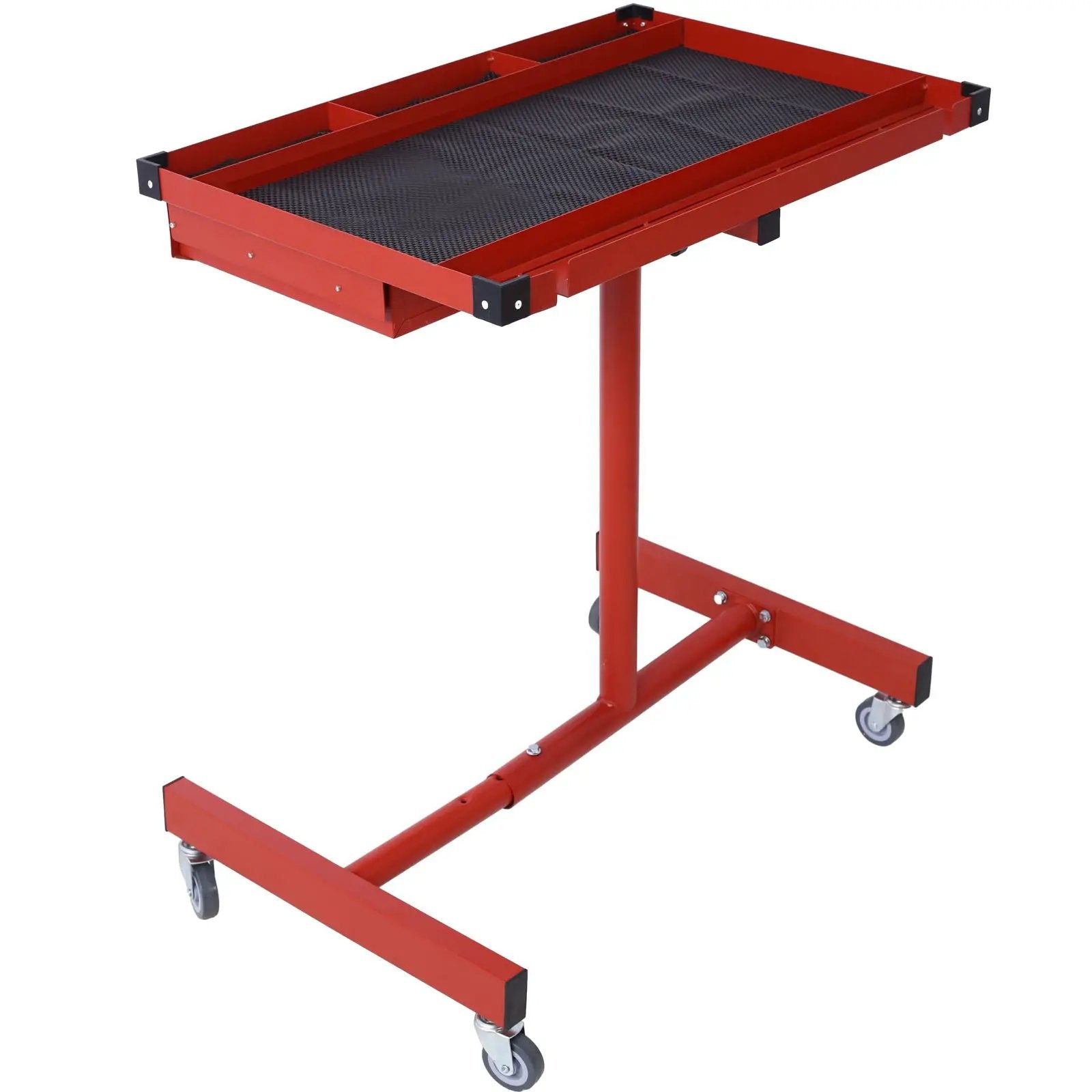Adjustable Tear Down Work Table With Drawer For Garages, Repair Shops, And Diy, Portable, (4) 2.5" Swivel Casters, 220 Pound Capacity, Rubber Corners, Heavy Duty Steel by Unique Piece Furniture