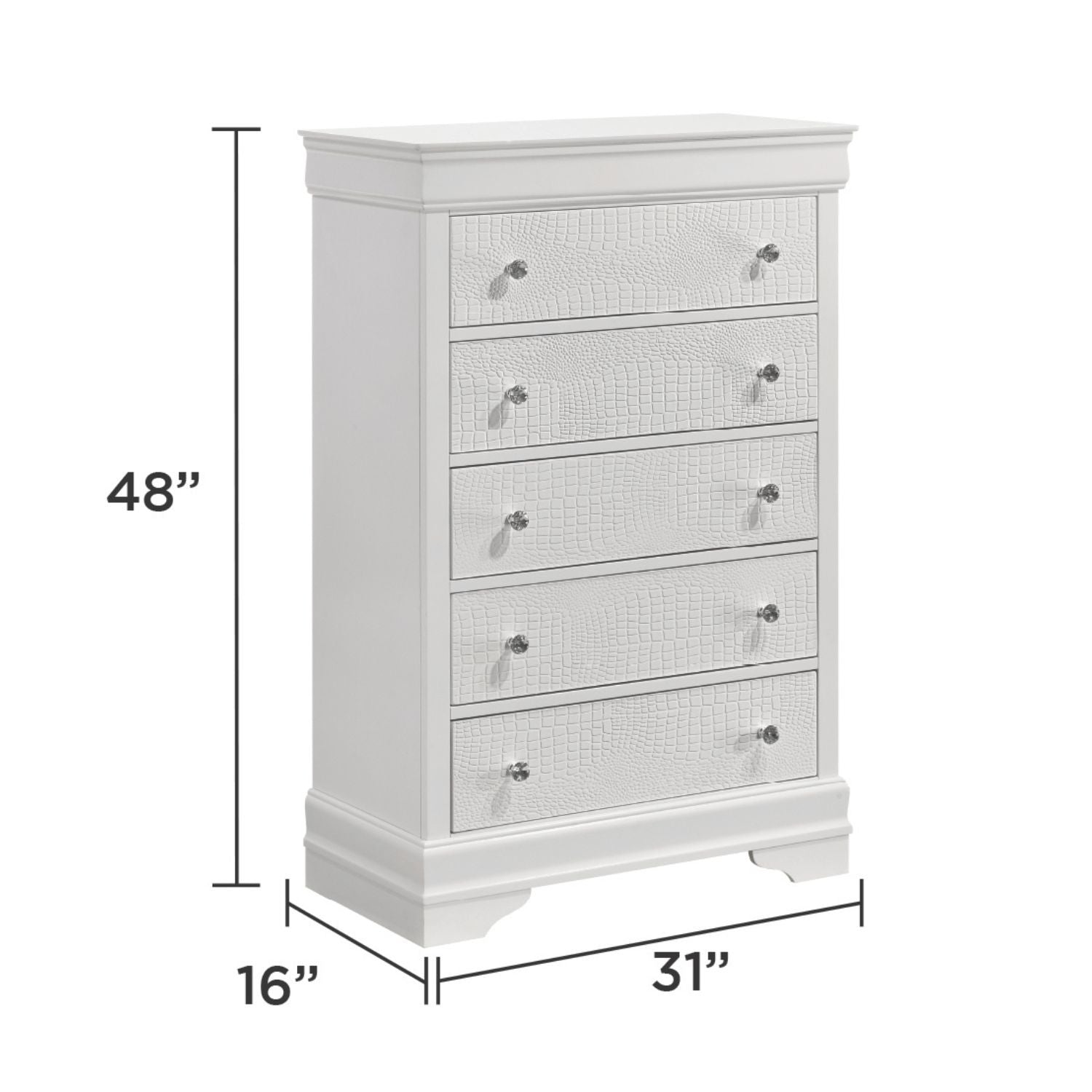 Blaze - Modern 5 Drawer Chest by HouseOfZazla