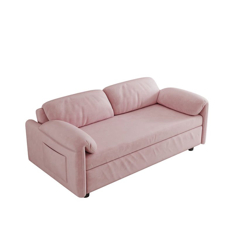 Sofa, Dual Purpose Lounge With Retractable Queen Size Bed by HouseOfZazla