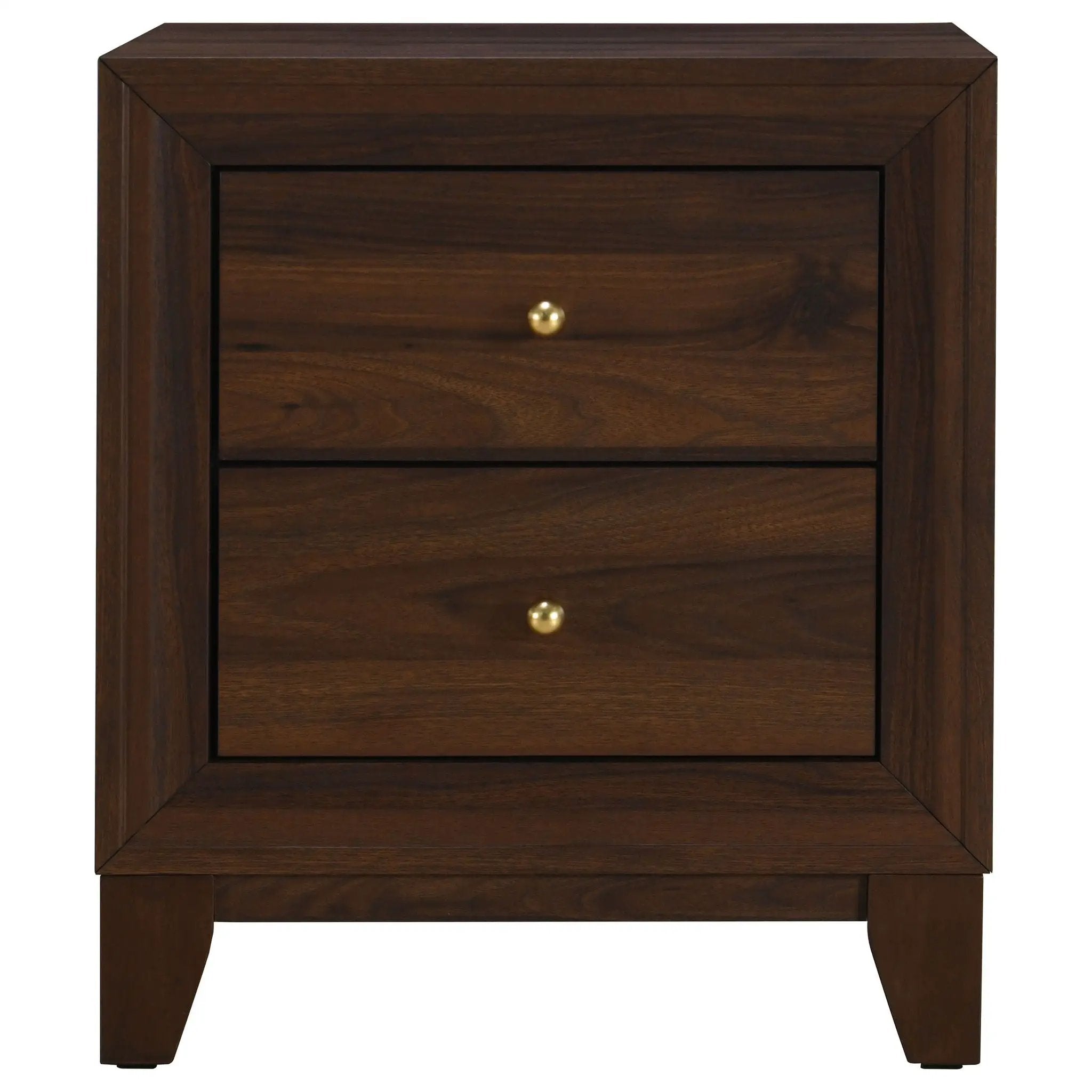 Welsley 2-drawer Nightstand Bedside Table Walnut by Unique Piece Furniture