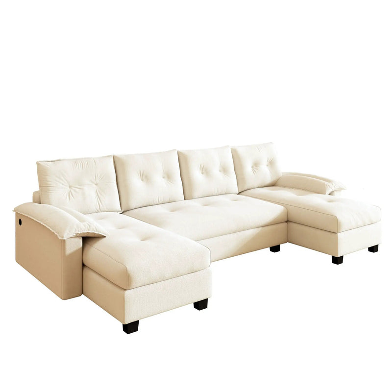 U-Shaped Sleeper Sofa With Pull Out Bed by HouseOfZazla