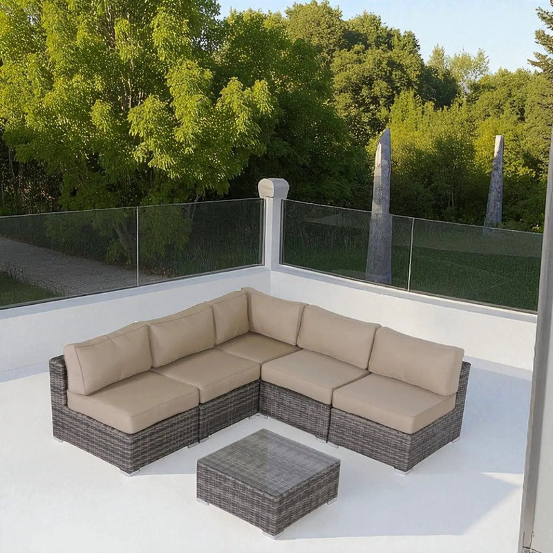 Seating Set With Cushions Handcrafted Wicker Design by Unique Piece Furniture