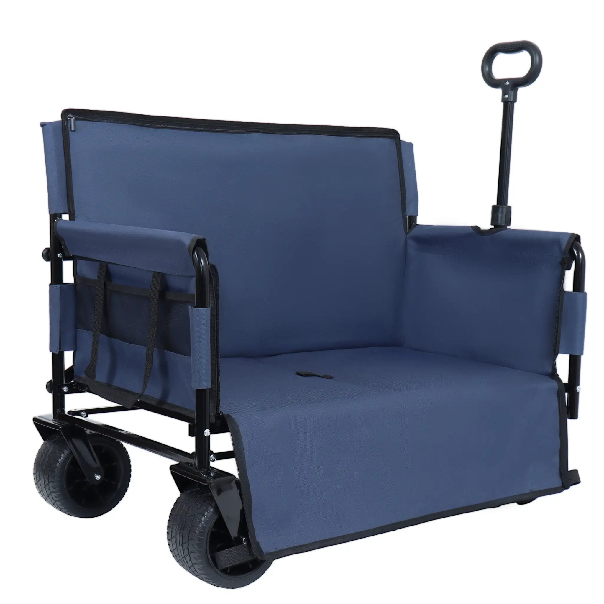 3-in-1 Convertible Folding Wagon Cart with Bench Seat & Storage by HouseOfZazla