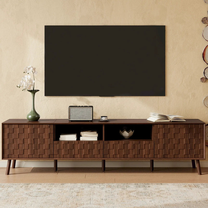 TV Stand With Drawers And Cable Management - Walnut by Unique Piece Furniture