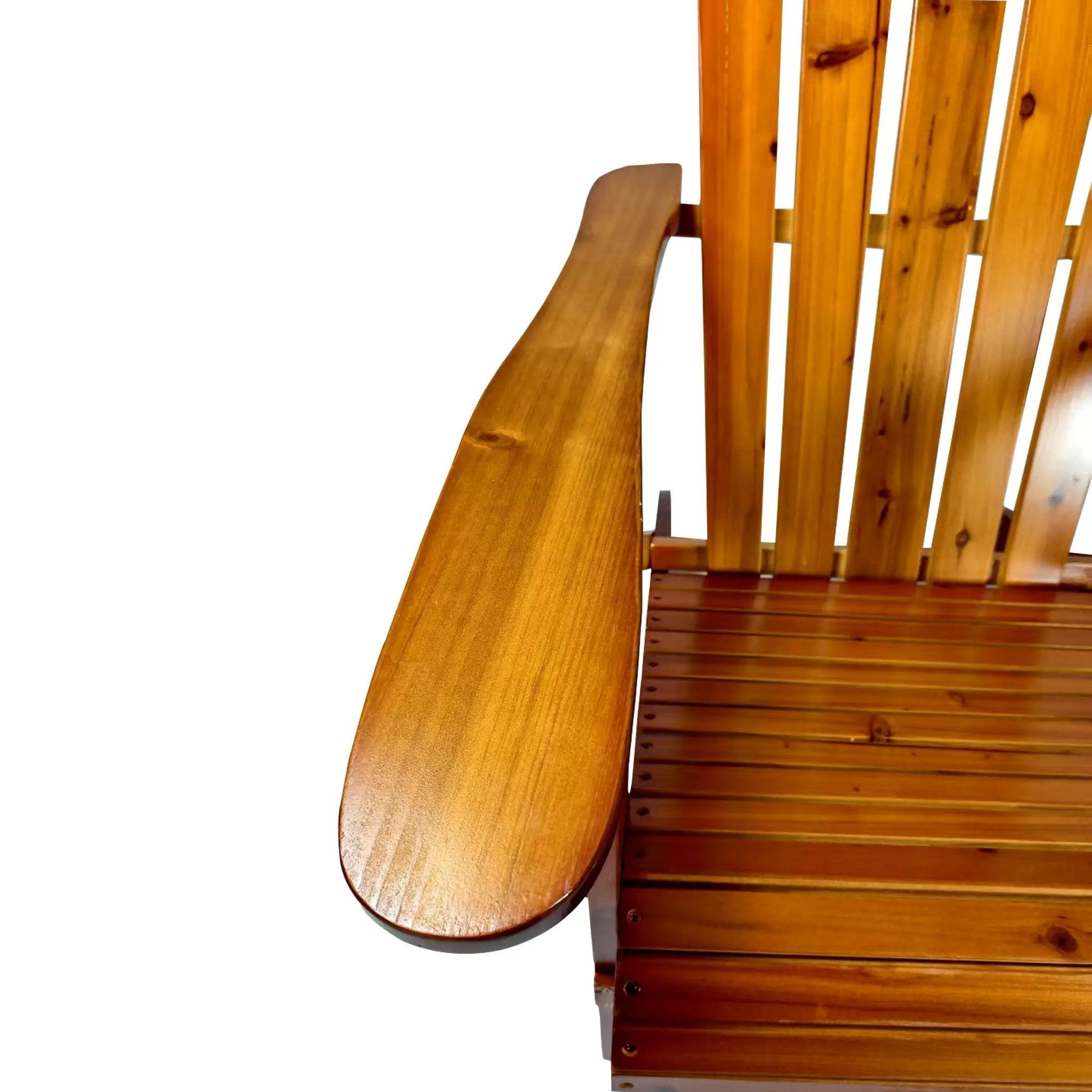 Foldable Solid Wood Adirondack Chair in Oak Finish by HouseOfZazla