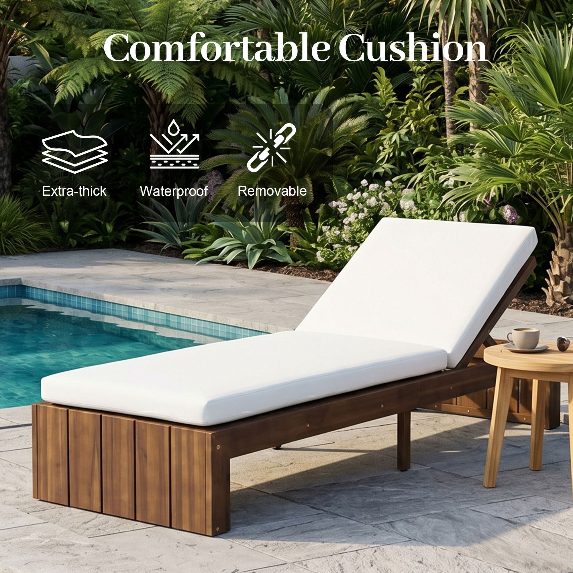 Adjustable Outdoor Chaise Lounge Patio Recliner With Removable Cushion by HouseOfZazla