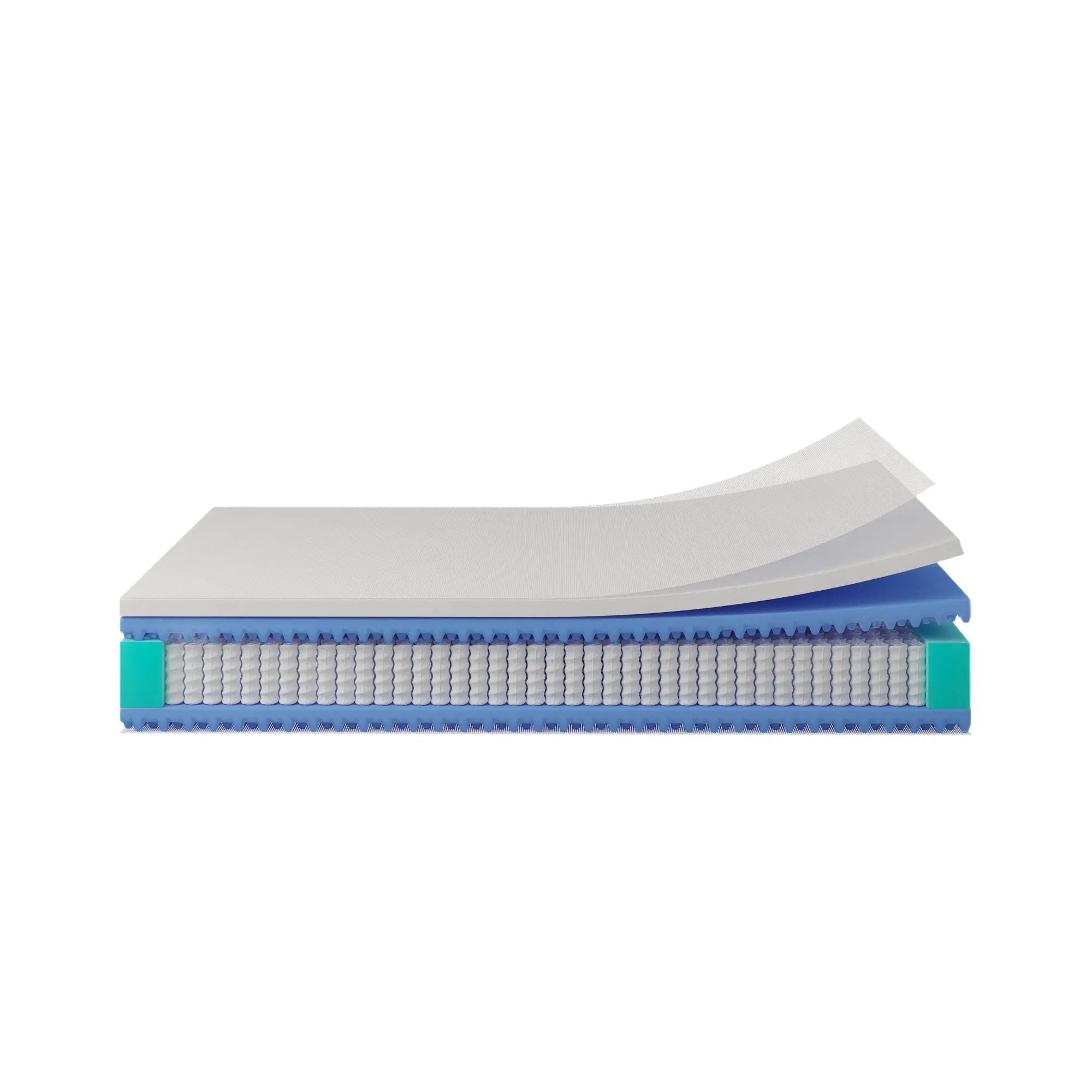 12'' Hybrid Mattress, Cooling Memory Foam & Pocket Springs Medium Firm - White - Queen by HouseOfZazla