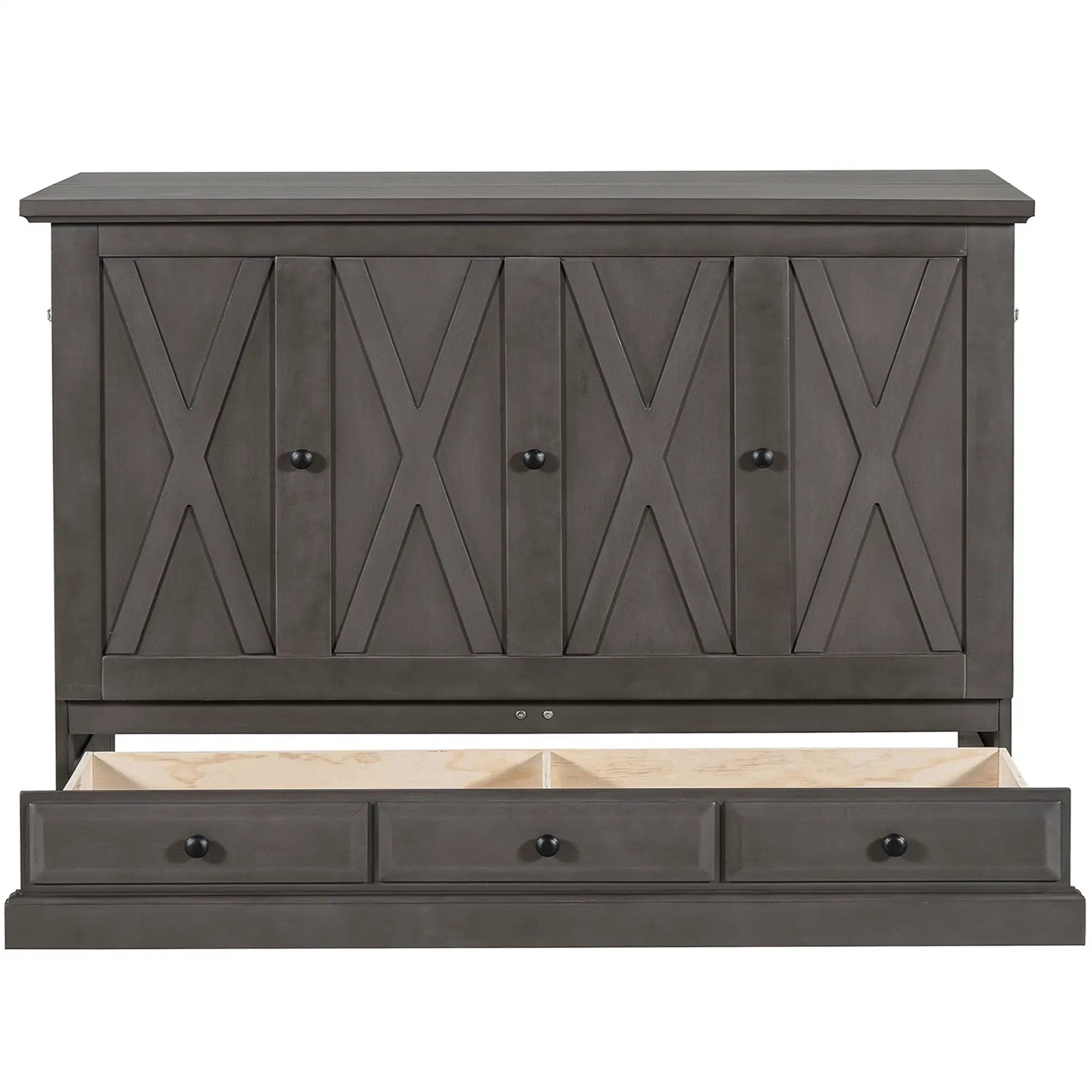 Murphy Bed Chest Cube Cabinet With Charging Station And Large Storage Drawer by HouseOfZazla