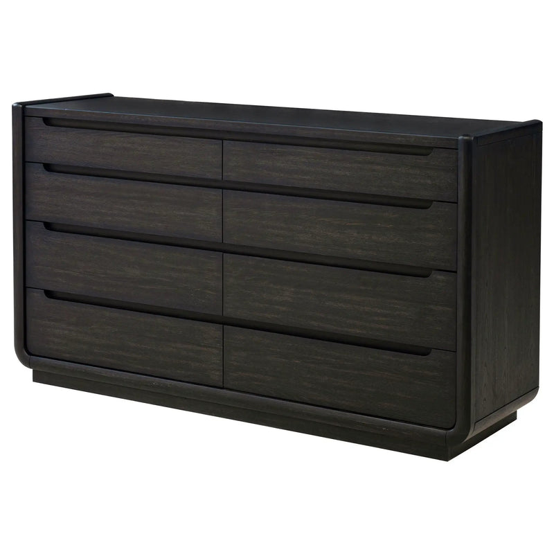 Leandro 8-drawer Bedroom Dresser Cabinet Burnished Black by Unique Piece Furniture