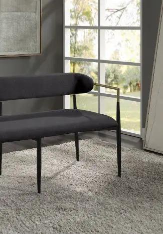 Jaramillo Chenille Bench Black by HouseOfZazla