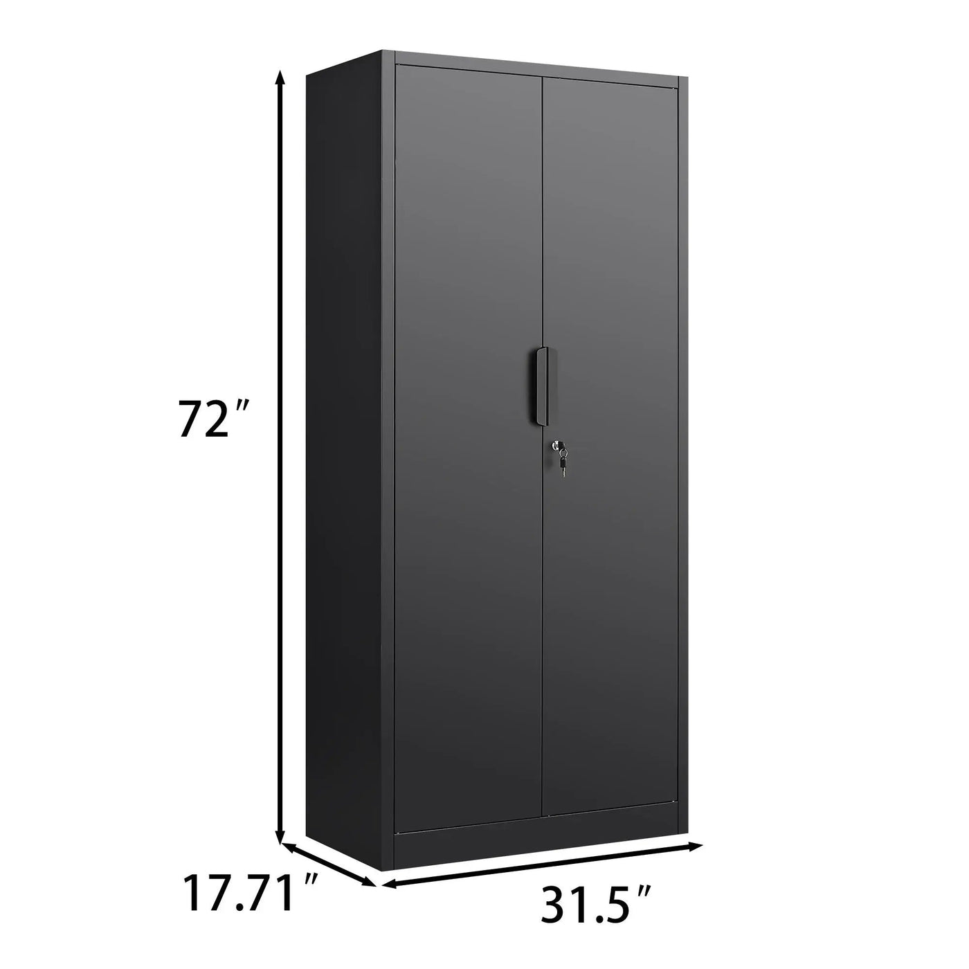 2 Door File Cabinet With Lock, 4 Adjustable Shelves, Heavy-Duty by Unique Piece Furniture