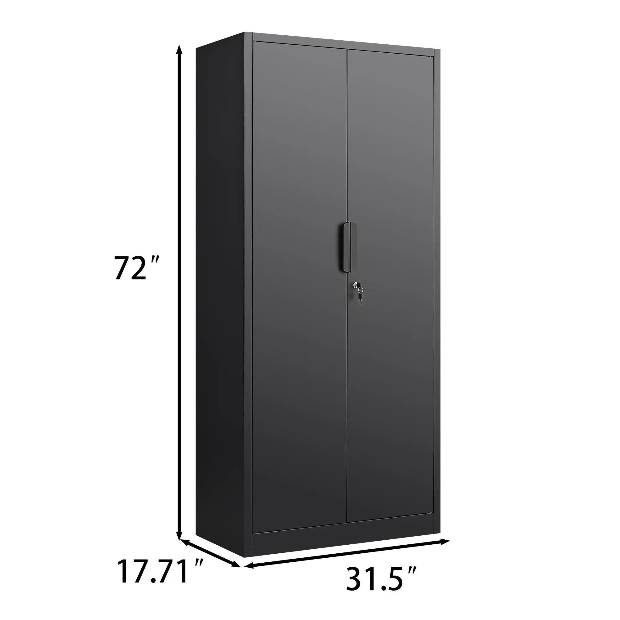 2 Door File Cabinet With Lock, 4 Adjustable Shelves, Heavy-Duty by HouseOfZazla