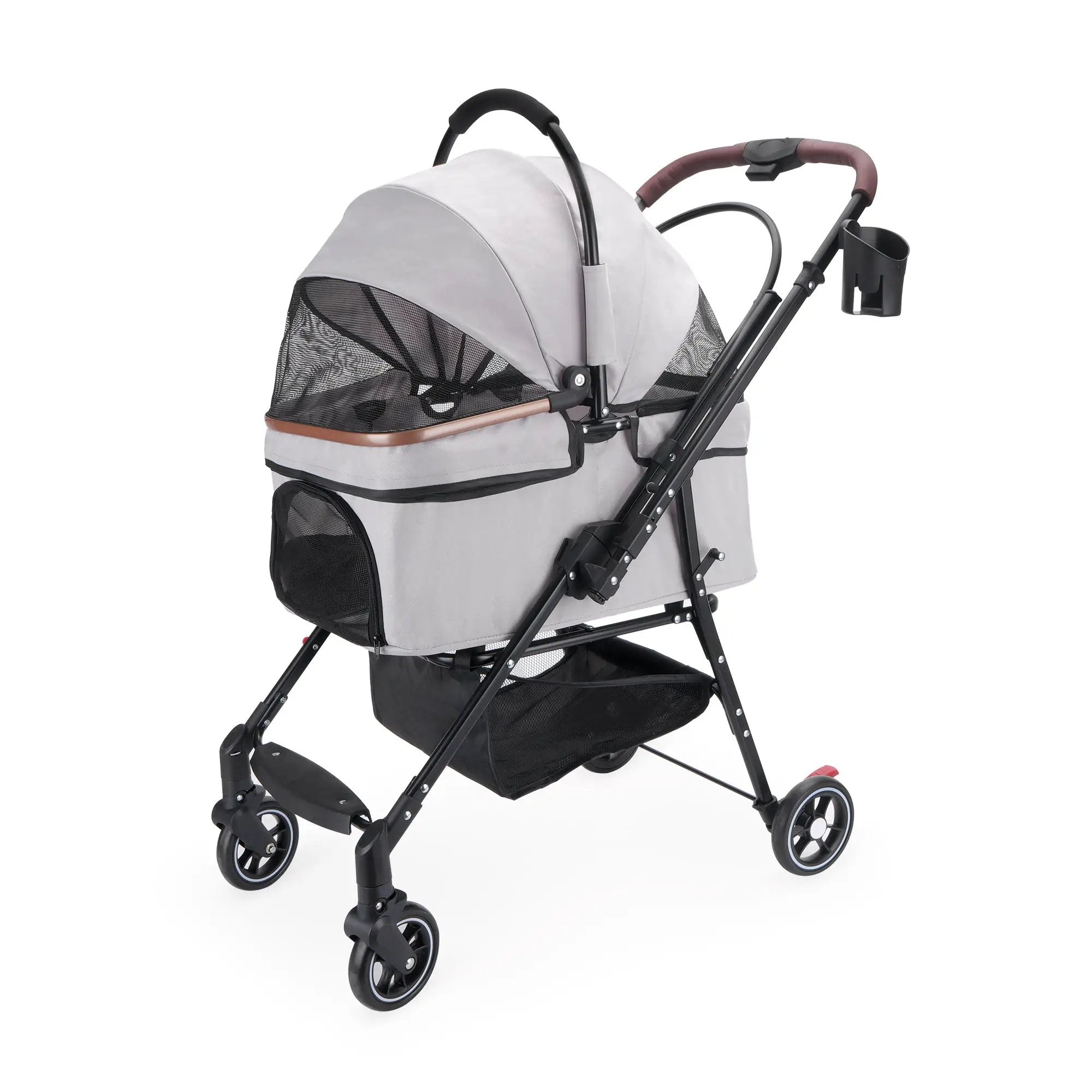 4-Wheel Foldable Pet Stroller for Dogs and Cats by HouseOfZazla
