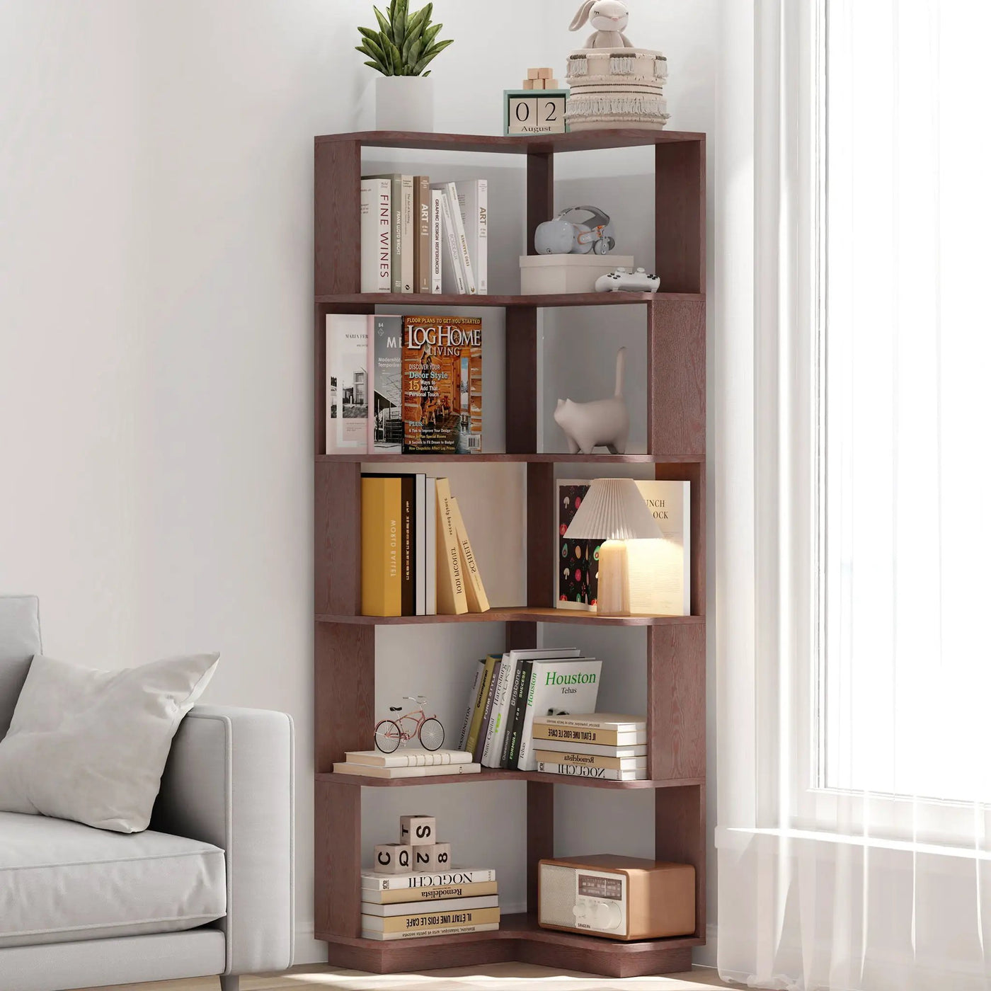 L-Shaped Corner Bookshelf by HouseOfZazla