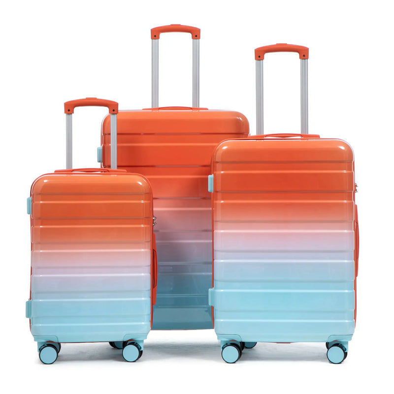 3-Piece Spinner Wheel Luggage Set with Gradient Color by HouseOfZazla