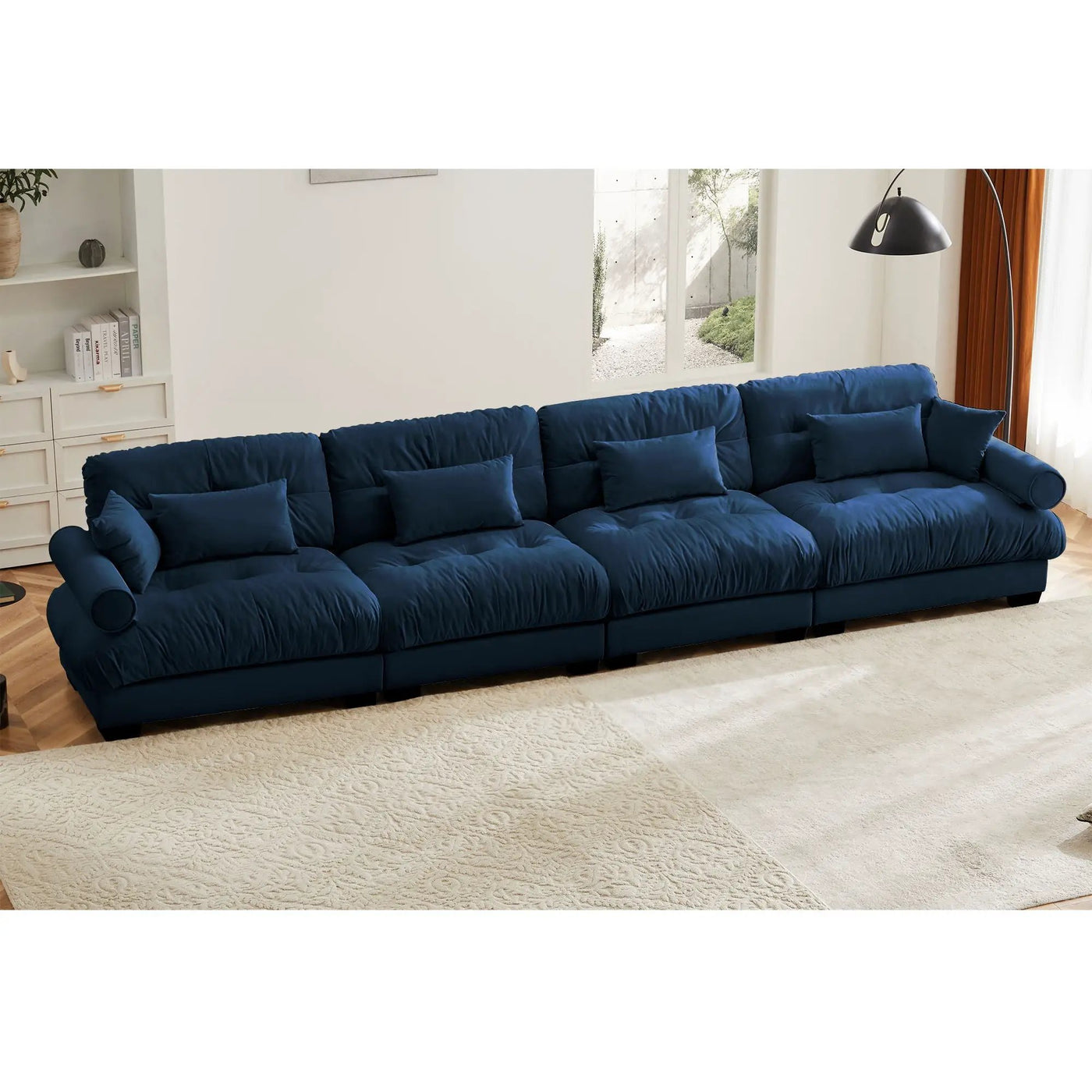 Super Comfort Oversized Modular Sectional Sofa, Deep Seat Convertible L Shaped Couch by HouseOfZazla