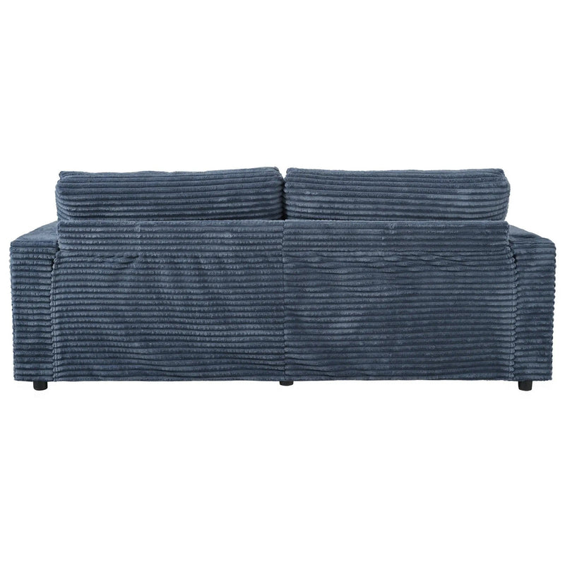 Oversized Loveseat Chaise With 2 USB Ports, 2 Cup Holders And 2 Throw Pillows by HouseOfZazla