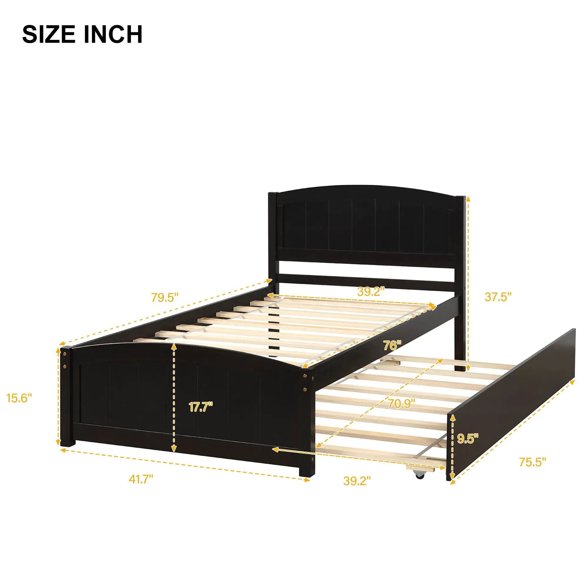 Platform Bed & Headboard, Footboard And Wood Slat Support by HouseOfZazla