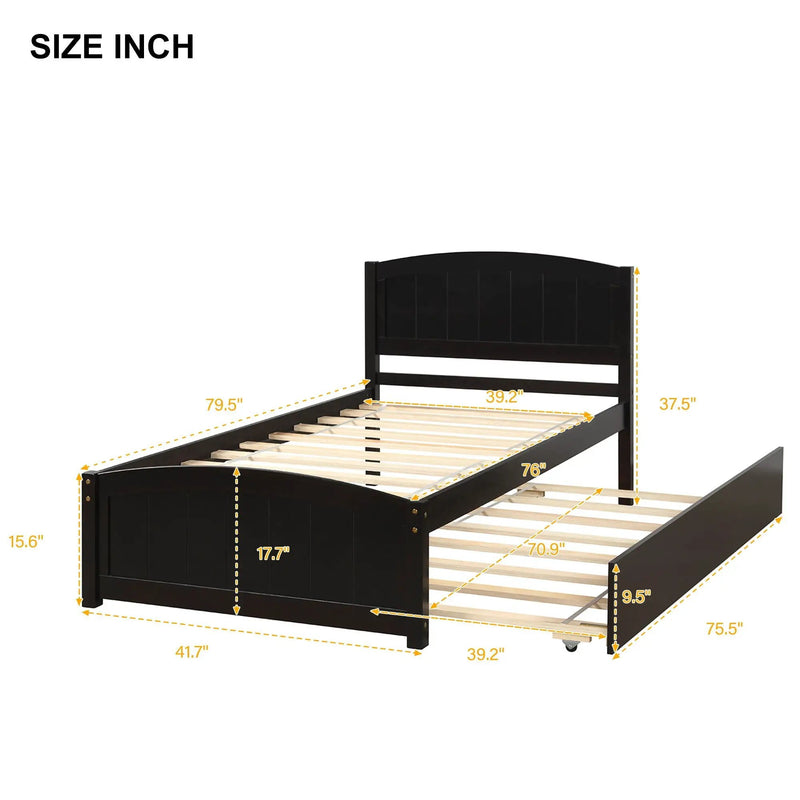 Platform Bed & Headboard, Footboard And Wood Slat Support by HouseOfZazla