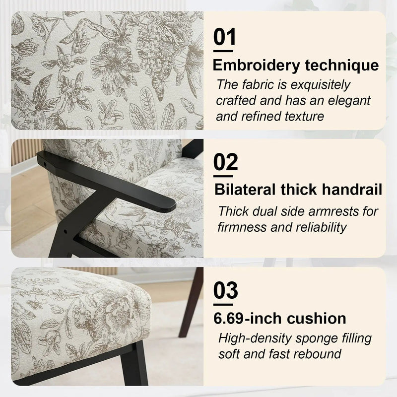 Mid-Century Modern Lounge Armchair - Seat Cushion (Beige + Grey) by HouseOfZazla