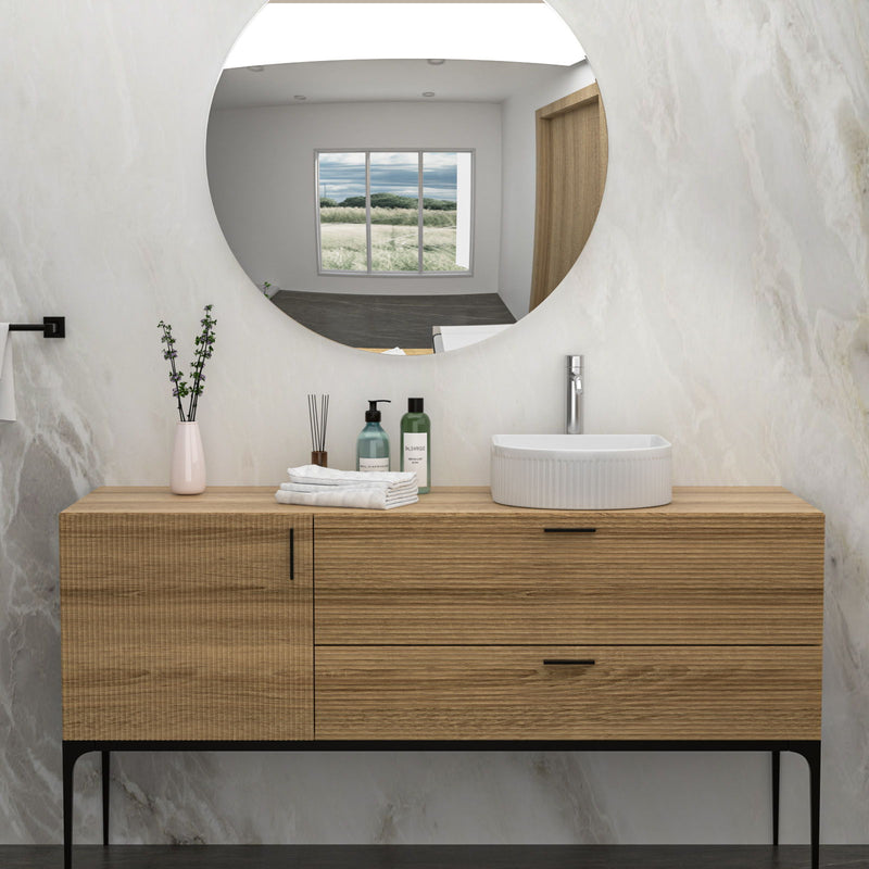 Vessel Bathroom Sink With Design - White by HouseOfZazla