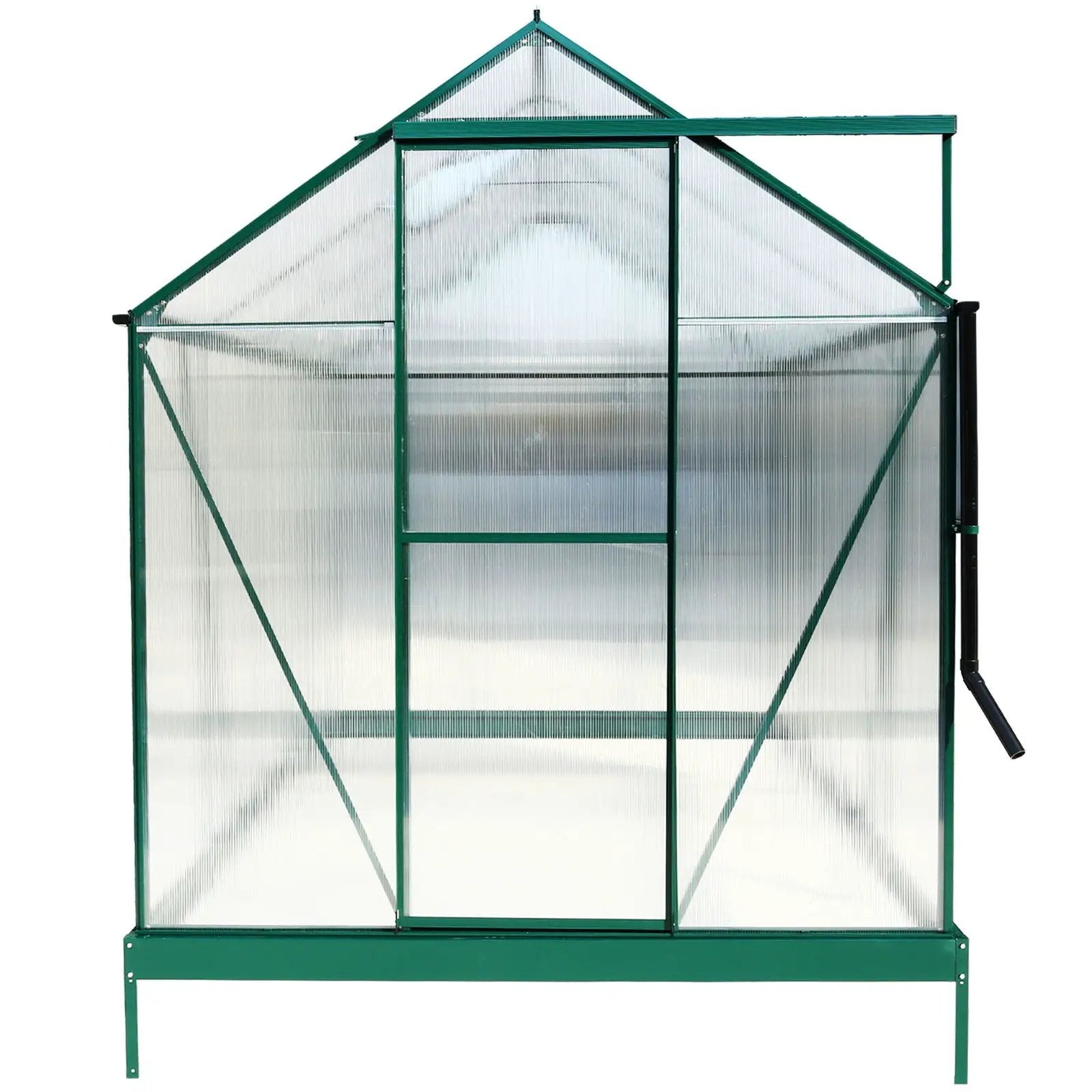 Polycarbonate house, Heavy Duty Outdoor Aluminum Walk-In House Kit With Rain Gutter, Vent And Door For Backyard Garden by HouseOfZazla