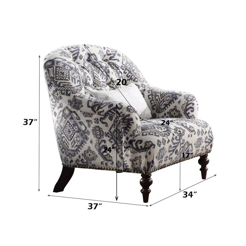 Saira - Chair With Pillow - Pattern Fabric by Unique Piece Furniture
