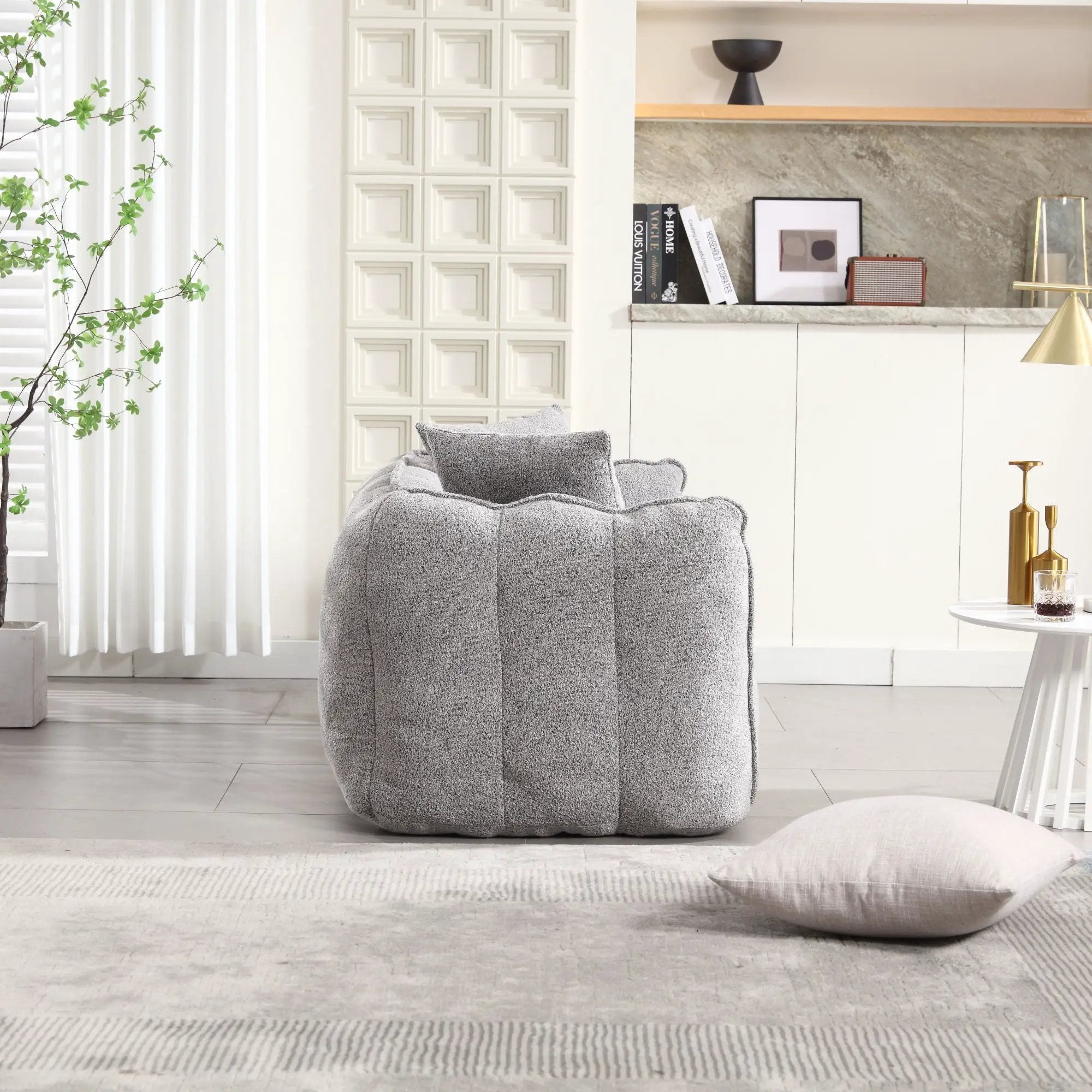 Cozy Beanbag Chair With High Resilience Foam Core For 2 by Unique Piece Furniture