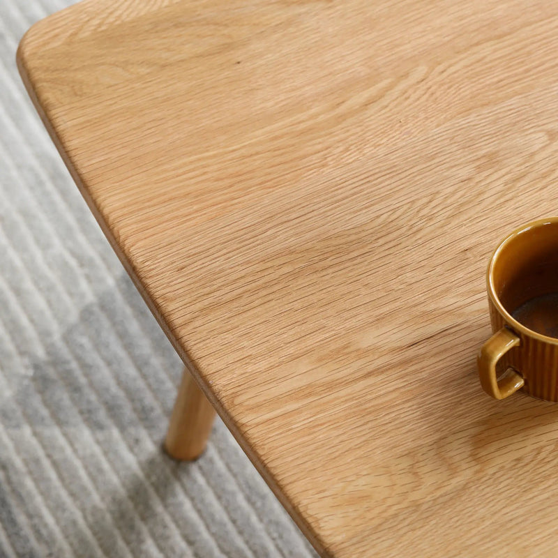 Low Table, Coffee Table With Storage Shelf - Natural by HouseOfZazla
