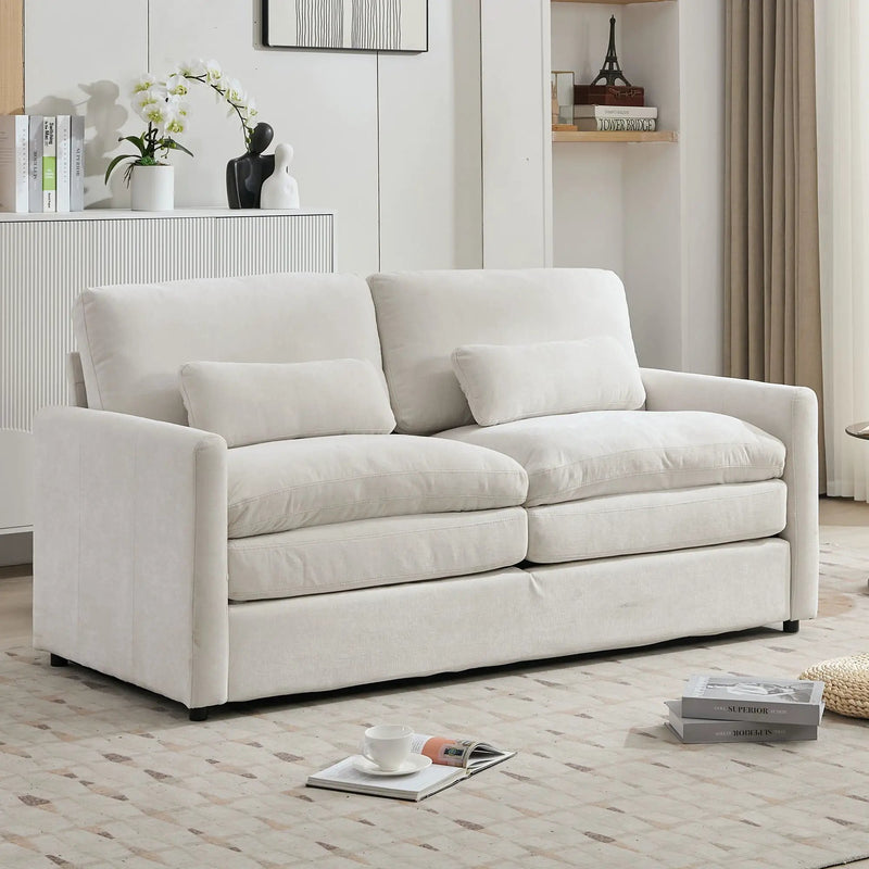 Cozy Upholstered Cushion Loveseat Sofa For Living Room by HouseOfZazla