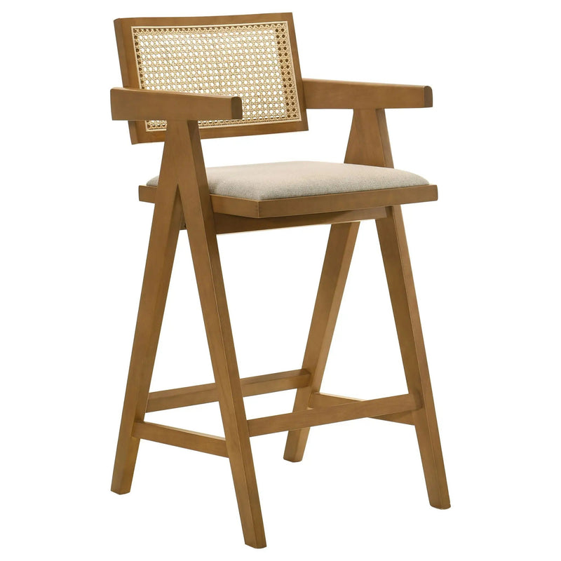 Remy - Bar Chair (Set of 2) With Upholstery - Walnut by HouseOfZazla