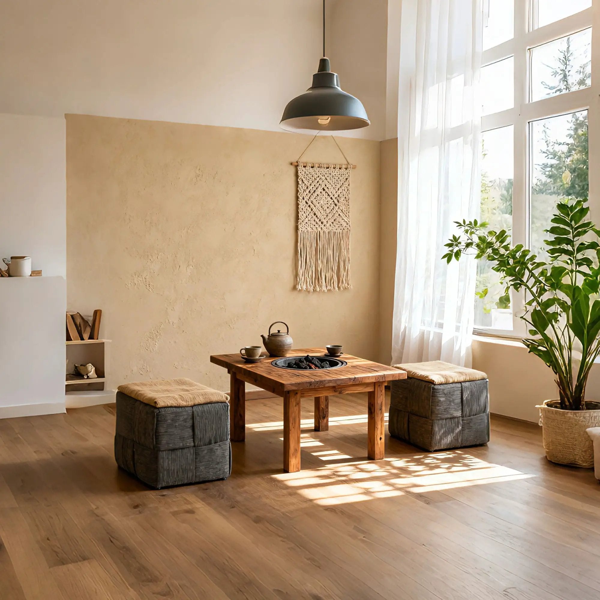 Modern Ottoman Foot Rest With Woven Design by Unique Piece Furniture