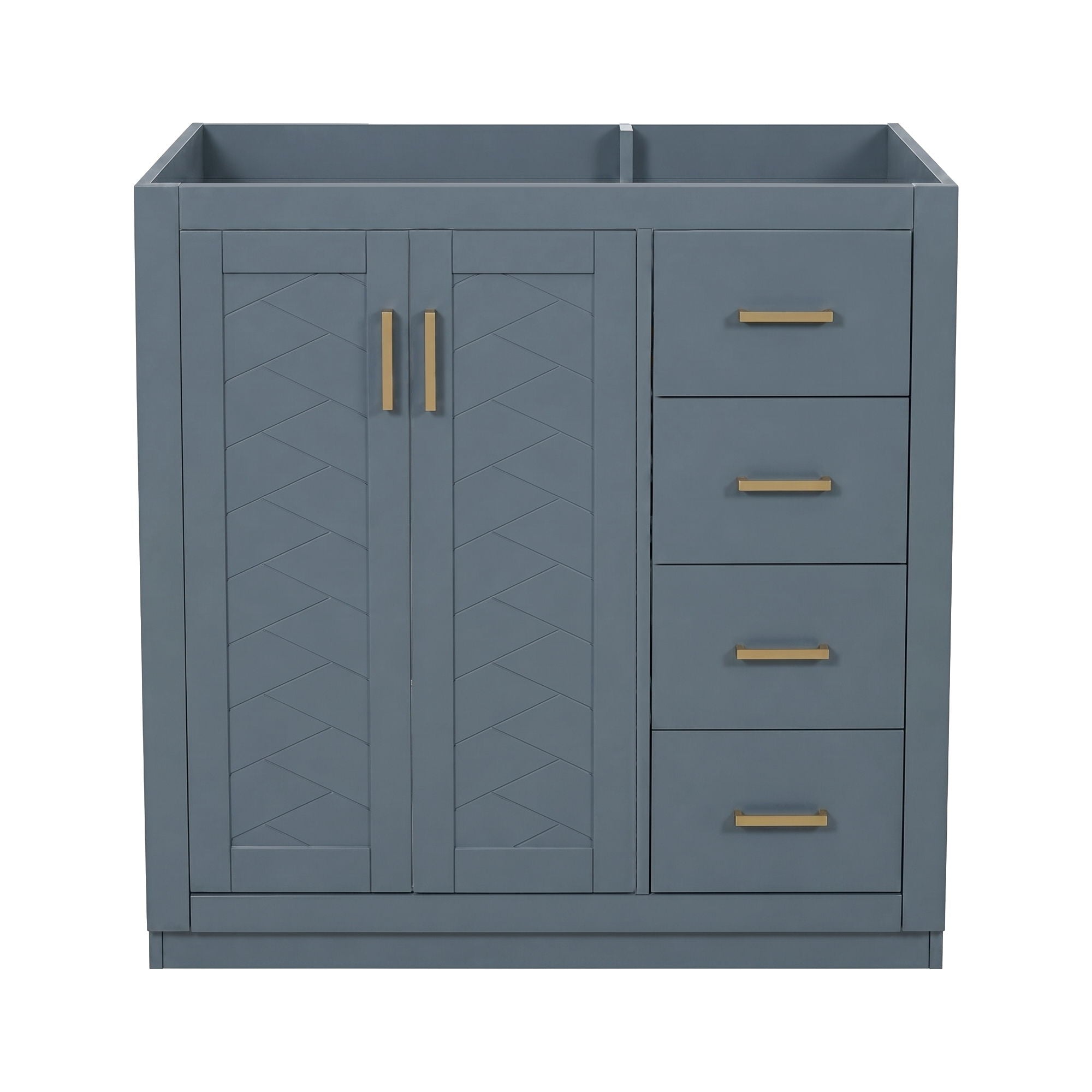 Retro Style Bathroom Vanity, 3 Drawers & Soft Closing Doors by HouseOfZazla