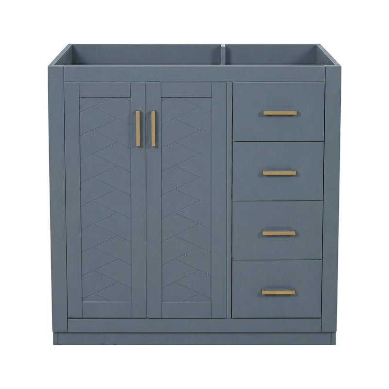 Retro Style Bathroom Vanity, 3 Drawers & Soft Closing Doors by HouseOfZazla