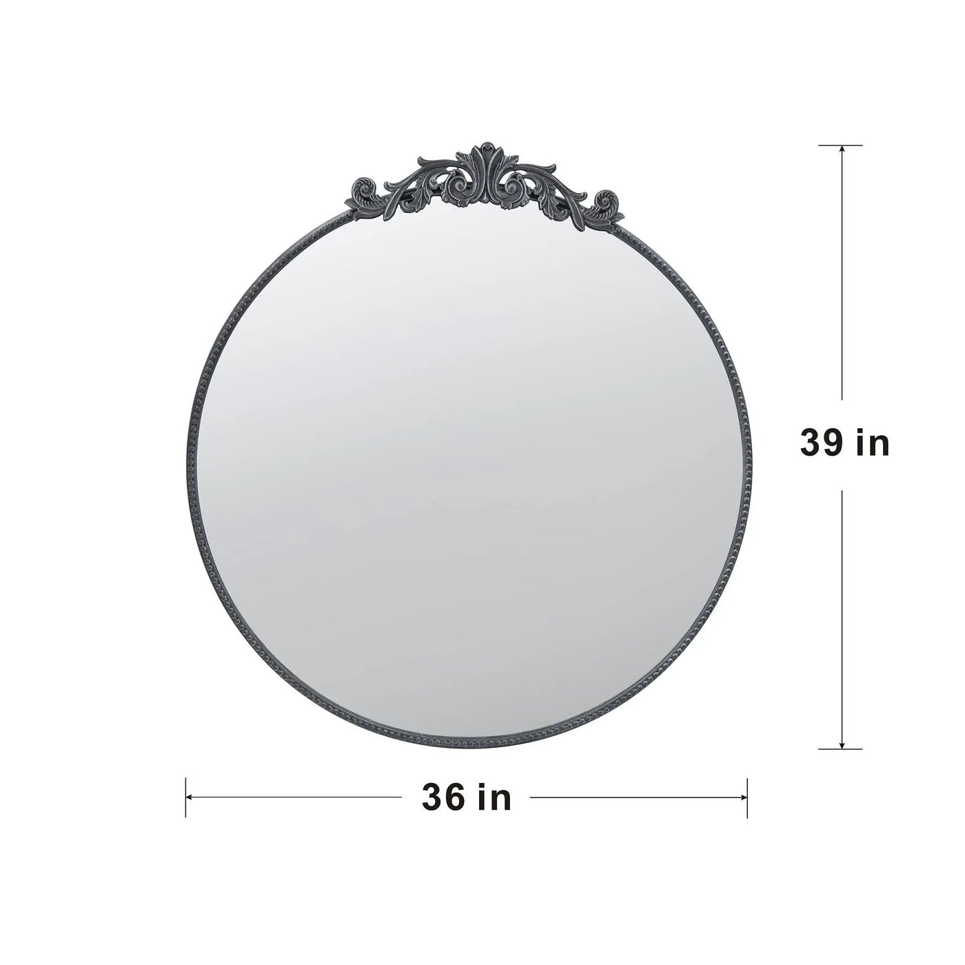 Classic Design Mirror With Baroque Inspired Frame For Bathroom, Entryway Console Lean Against Wall by Unique Piece Furniture